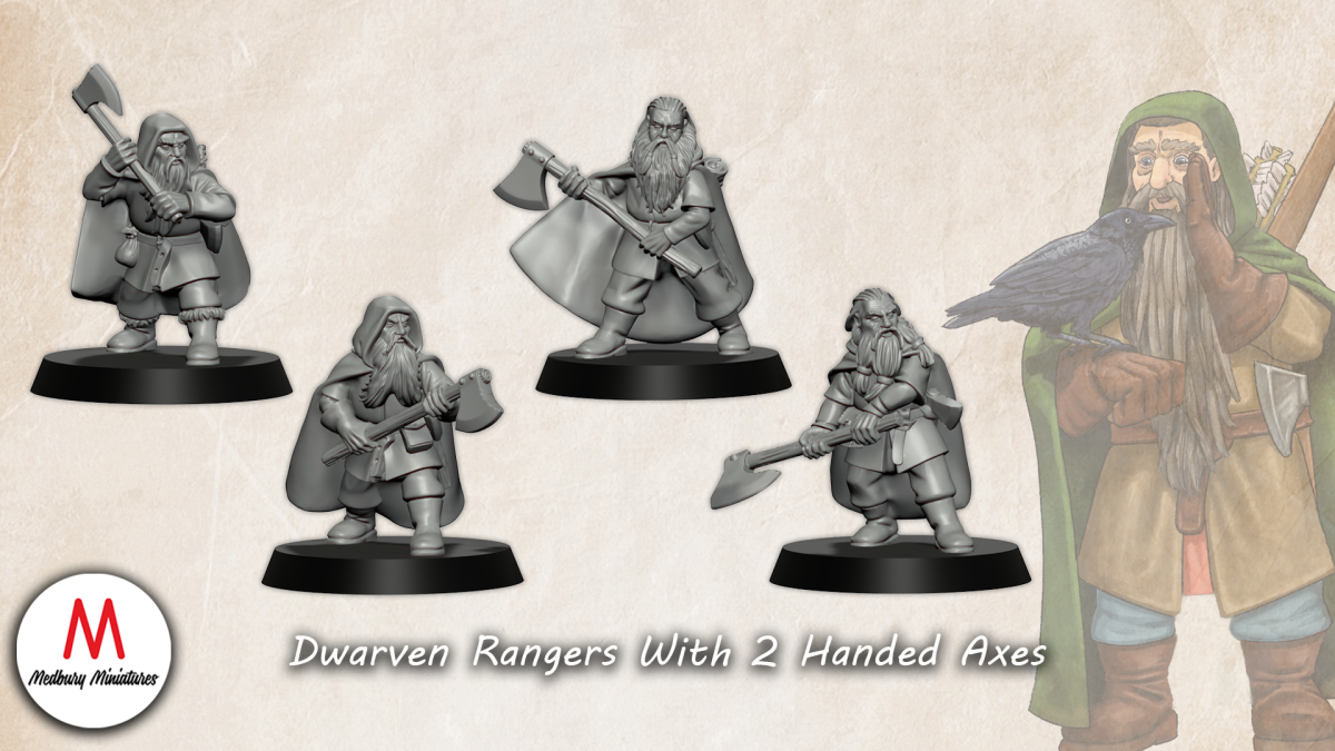 Dwarf Rangers with two handed axes