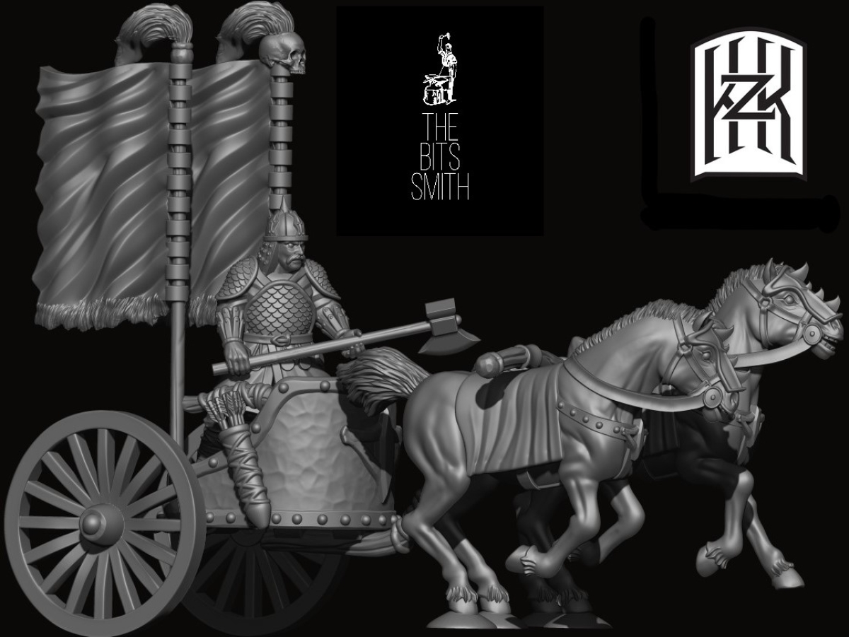 Chariot Rider: Chariot with Axe Warrior 2