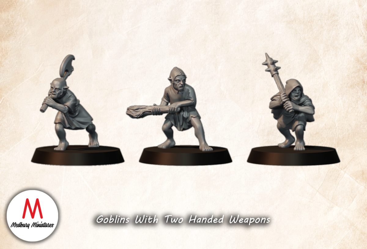Goblins with two handed weapons