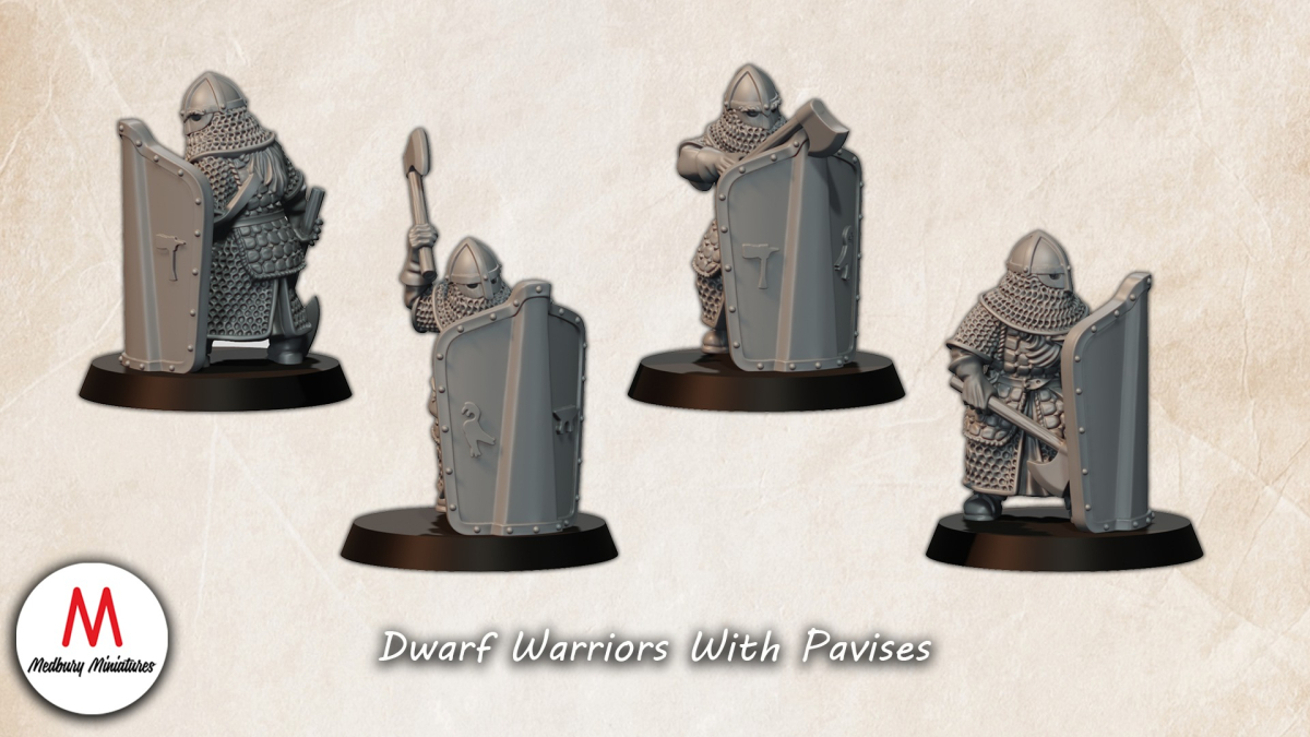 dwarf warriors with pavises