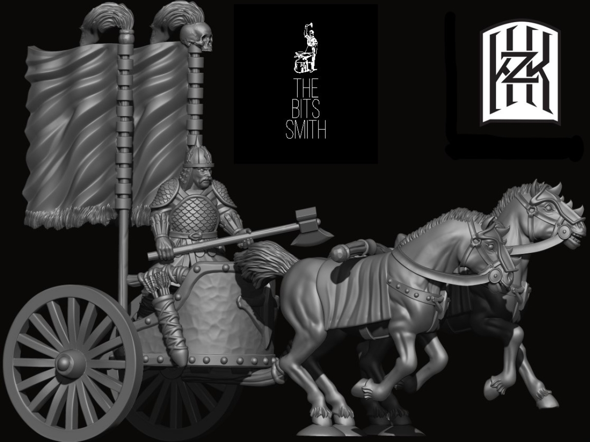 Chariot Rider: Chariot with Axe Warrior 2
