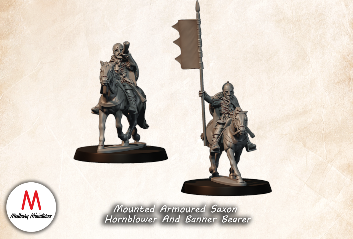 Mounted Armoured Saxon banner and Hornblower