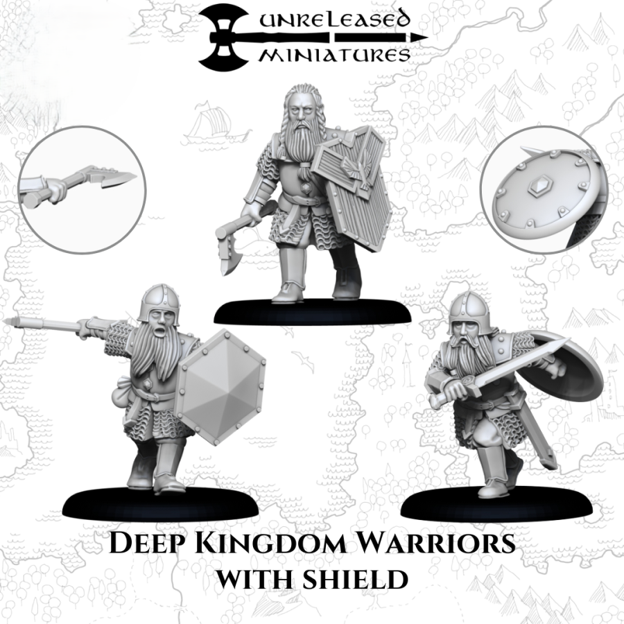 Deep Kingdom Krieger mit Schild